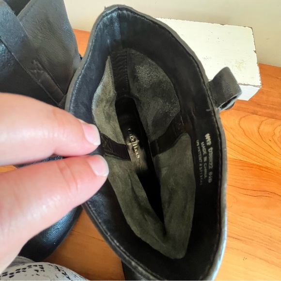 Cole Haan Black Alix Moto Leather Ankle Boot Air Soles Wms Size 8.5B - Picture 6 of 7